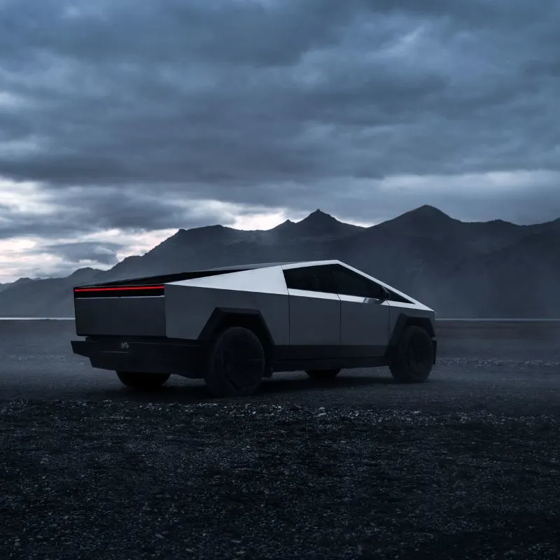 Tesla Cybertruck - Gray (lateral view)