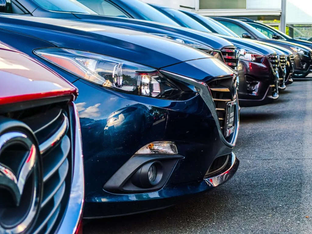 cars parked in a parking lot
